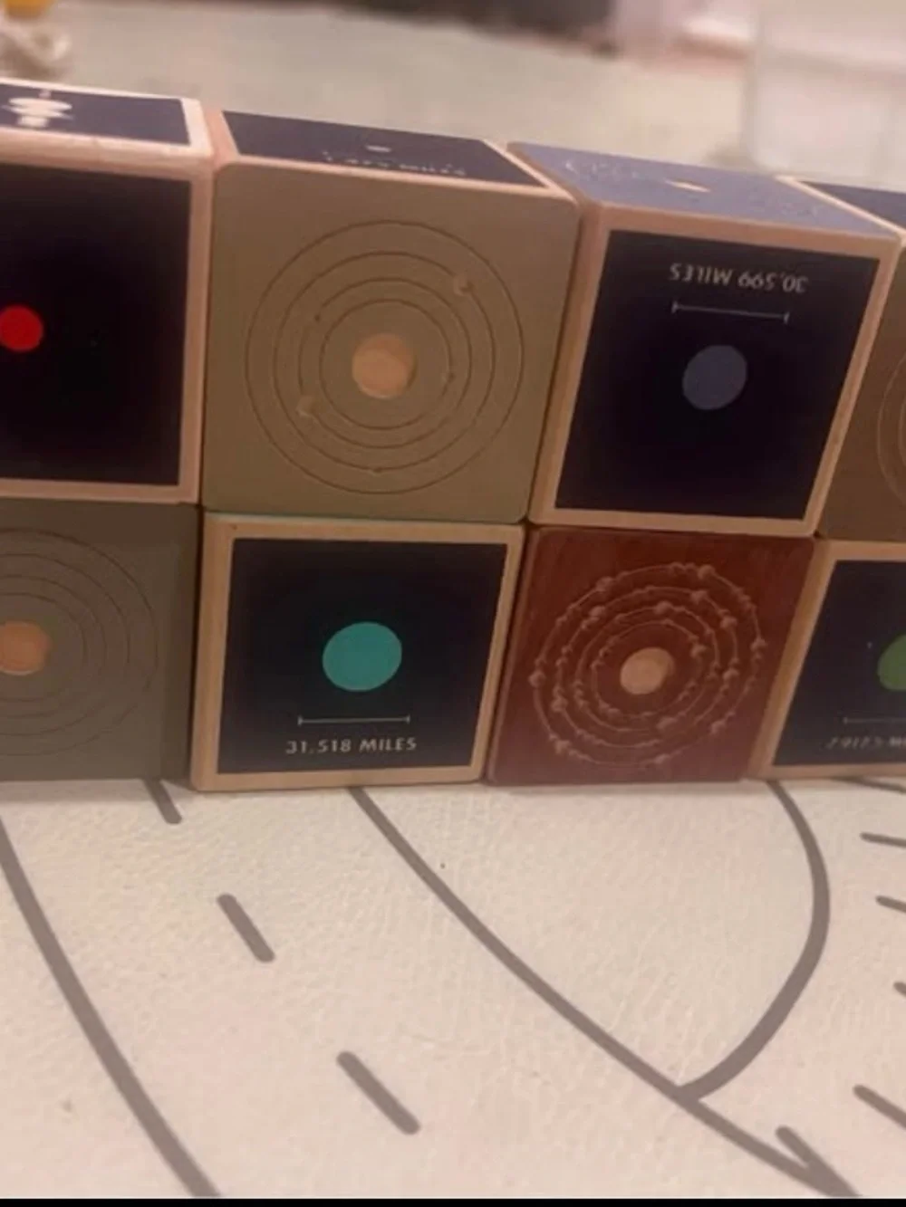 Planetary Wooden Building Blocks Set for Kids - Multicolor Planets